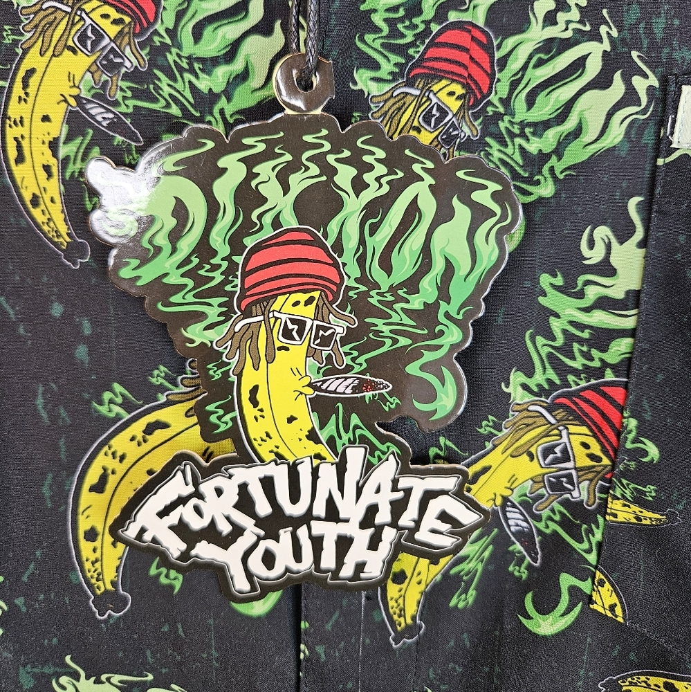 Fortunate Youth By Dixxon Mens Party Shirt Sz 4XL regae Banana Spring Summer - Picture 8 of 16